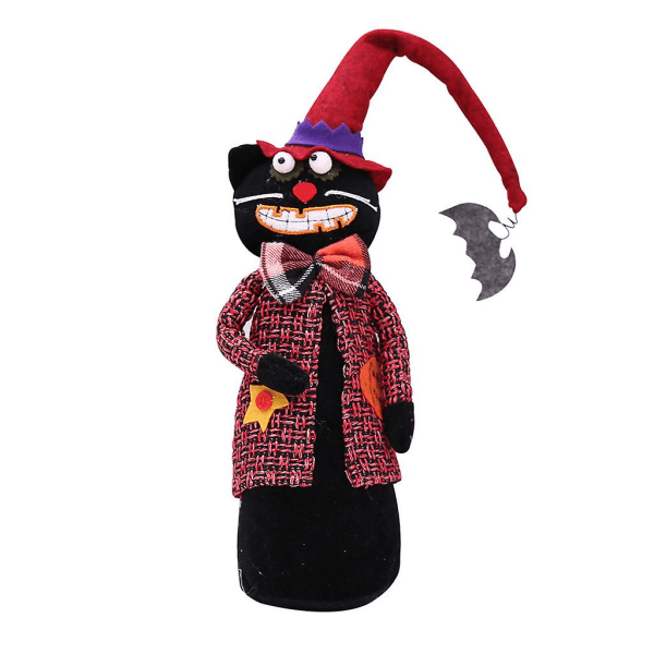 Halloween Plysjleker Fylt Heks Svart For Katt Gresskar For Halloween Dekor Black cat