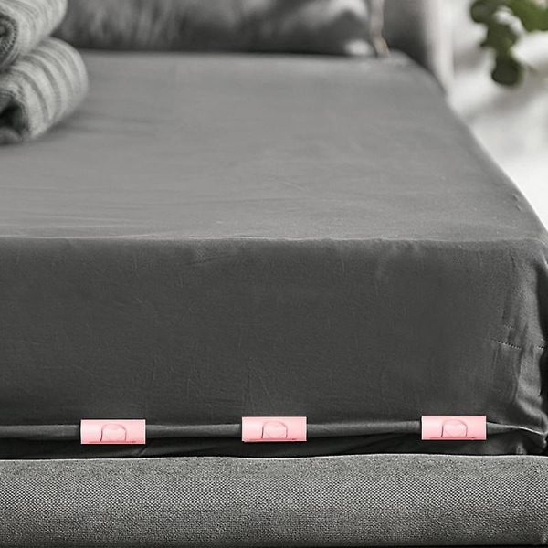 Lakangripare Sängfiltklämmor Hållare Återanvändbara cover Cover Fästelement för att hålla lakan och Blue