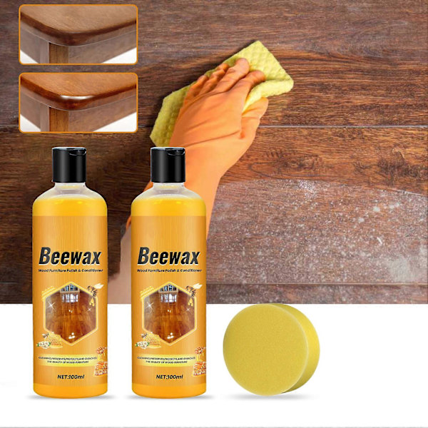 100 ml Bivoks Spray Møbelpolish Rengøring Naturlig Bivoks Spray Bivoks Finish Forbedrer til Gendan Glans Forlæng Møbelliv