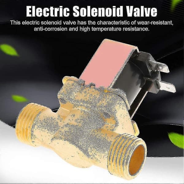 1/2 12V Magnetventil - Normalt Stängd Mässing Elektrisk Vattenventil D-Ventil För Kontroll