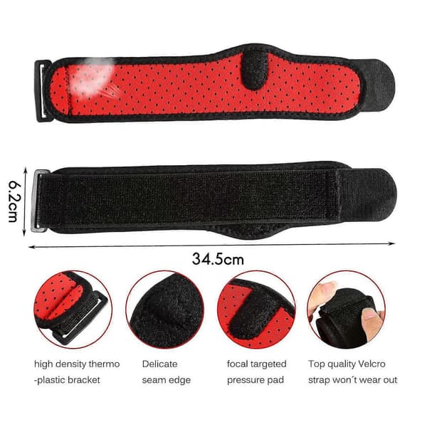 Tennisarmbågsband 2 st Justerbart Stöd med Gelkompressionsterapi Pad Tendinit Armband För E