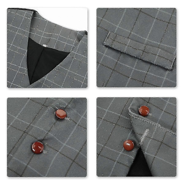 Rutig V-ringad väst för män, Slim Classic Vest (Ruipei)