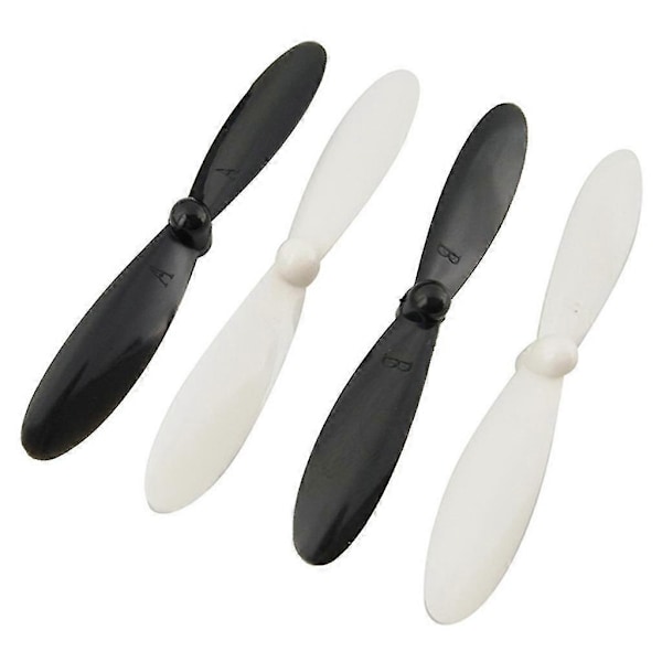 10 Par Propeller Set Airscrew Ersättning för Hubsan X4 H107l H107c H107d Drone Tillbehör Svart+vit