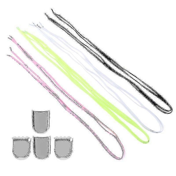 100x0,6 cm Unisex Snørebånd 1 Sæt Lazy People Snørebånd Bindefri Elastiske Snørebånd Flade Snørebånd Til