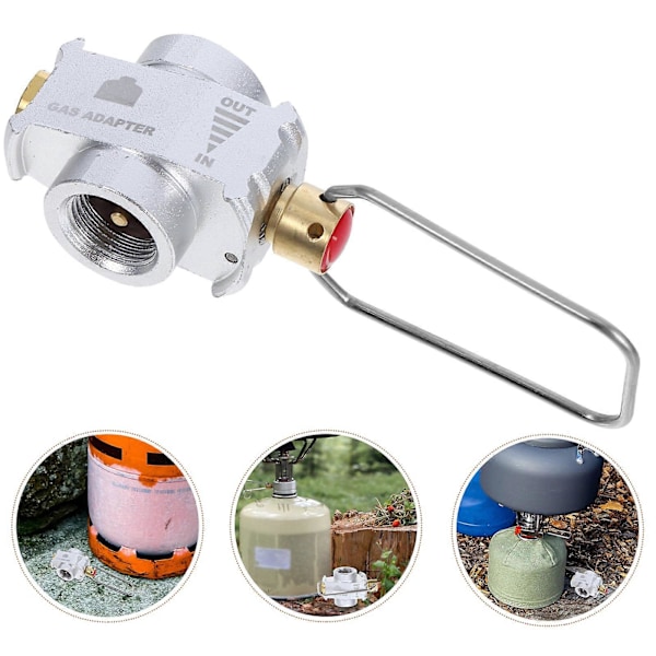 Påfyllingsadapter for drivstoffbeholder Isobutan Påfyllingsadapter Gass Påfyllingsadapter Gassparer Isobutanbeholder Ventilbeholder Skifter For Camping Fotturer