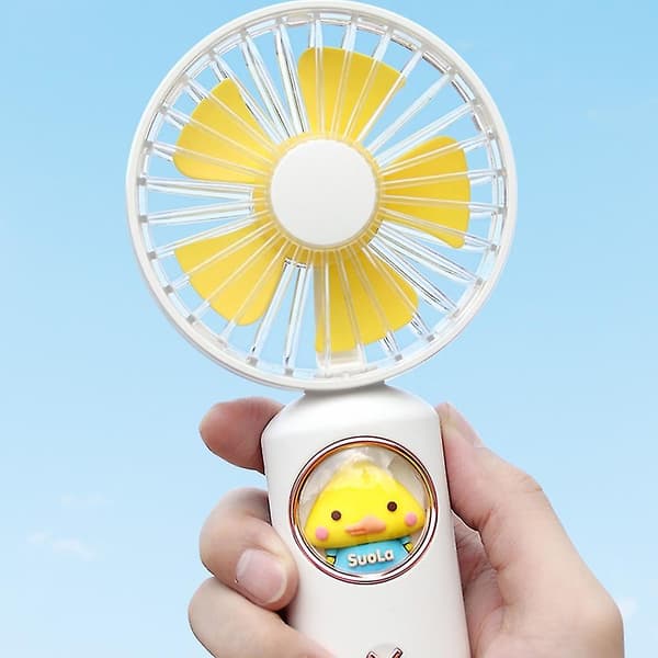 Praktisk ventilator, bærbar, sød, lille køleventilator, lille håndholdt ventilator til studerende