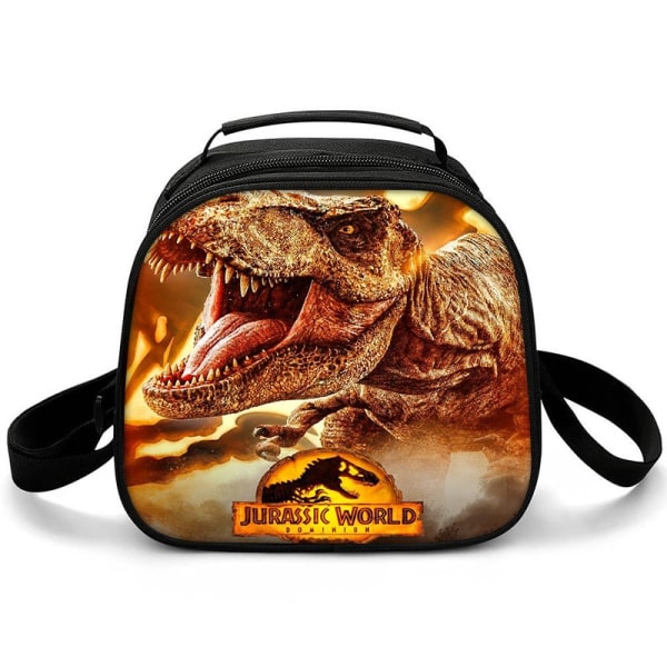 Harajuku Novelty Cool Jurassic World 3D printed Crossbody picknickväska Halvcirkel Lunchlåda Skolmat Lunchväska Ispåsar Clear