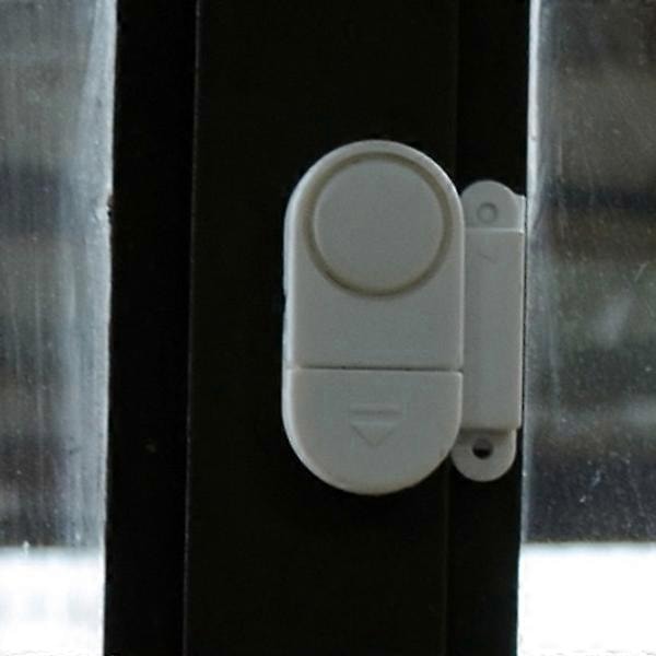 Trådlös Magnetisk Sensor Dörr Fönster Inbrottslarm Säkerhetslarm för Hem/Kontor (Vit)
