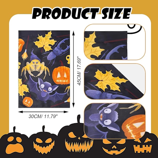Halloween Dekoration Halloween Tema Fest Dekoration Flaggor Trädgårdsflagga Roliga Flaggor Glad Halloween Banner Dekor Spöklikt Spöke Utomhusdekoration