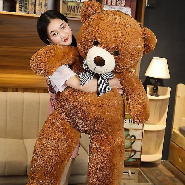 Jätte 105/125/145 cm mjuk nalle Plyschleksaker Brown Bear Super B light brown 145cm