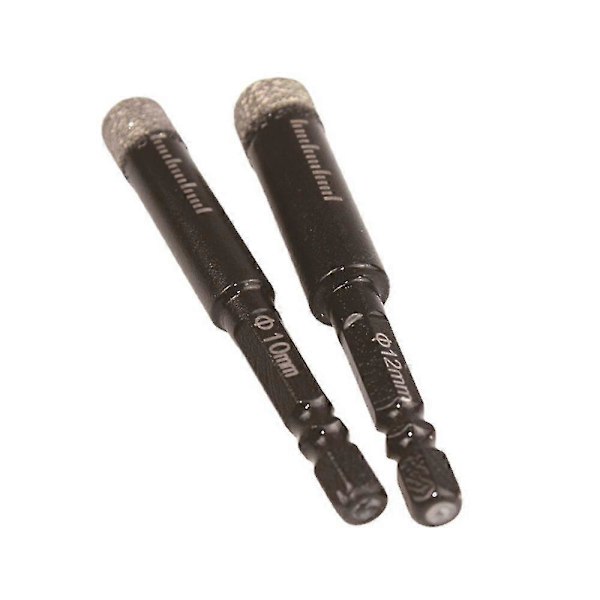 6 st Svarta Torrdiamantborrar Set För Granit Keramik Marmor Kakel Sten Glas Hårda Material 5/6