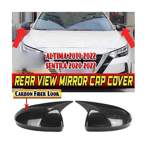 Fiber Side View Cover Cap S Case Til Altima Sentra 2019-2022 Co