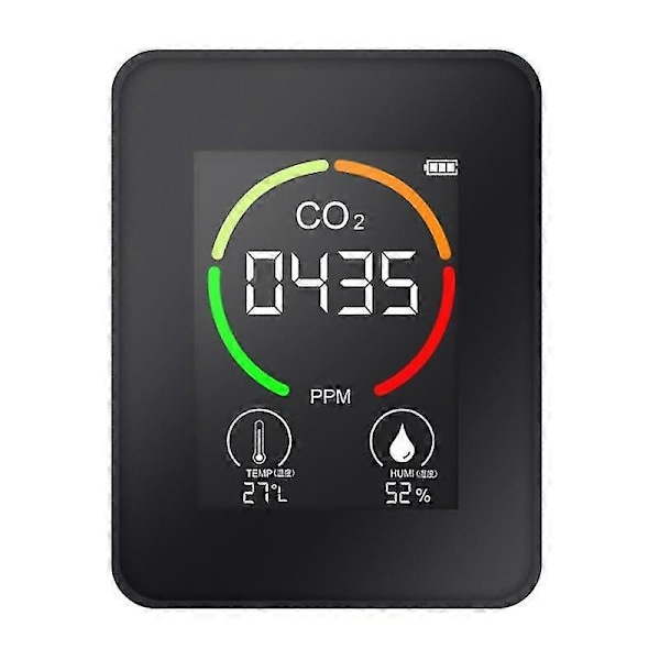 Far Infrarød Co2 Måler Digital Temperatur Fugtighedstester Kuldioxid Tvoc Hcho Detektor Luftkvalitet