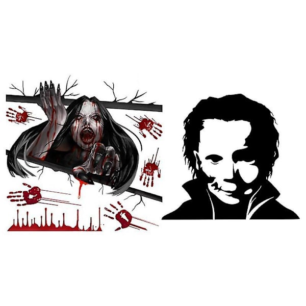 Seinä Ikkuna Ovi Lattia Itseliimautuva Tarra Halloween Kurpitsa Tarrat Kauhu Hahmo Tarra Vedenpitävä Kummitus WC Tarra type A