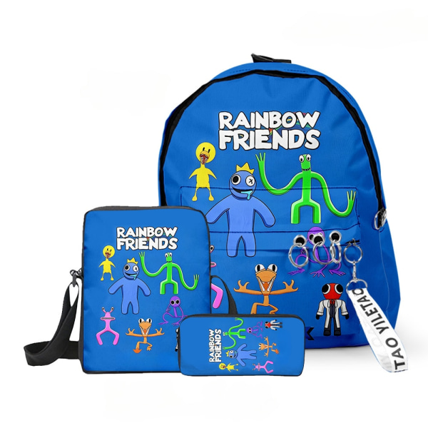 3 st Rainbow Friends Skolväska En-Axel Barnryggsäck style 7