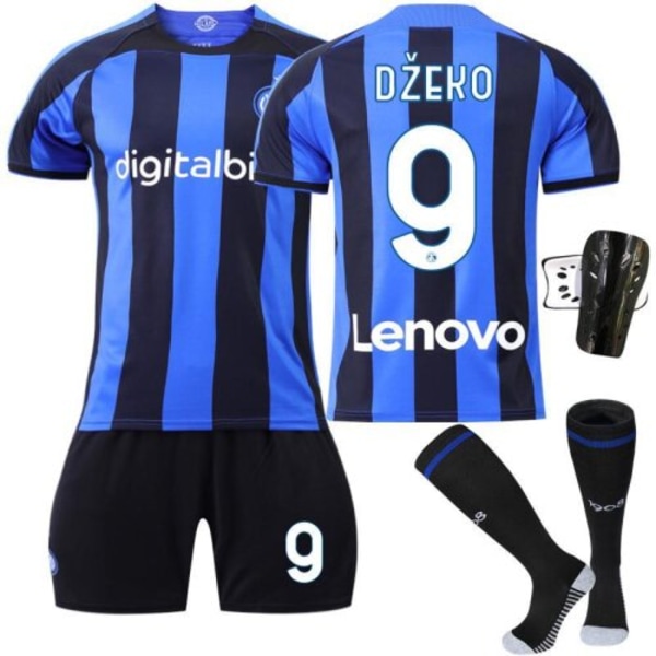 22/23 Inter fotbollströja nr 9 Dzeko fotbollströja set XL