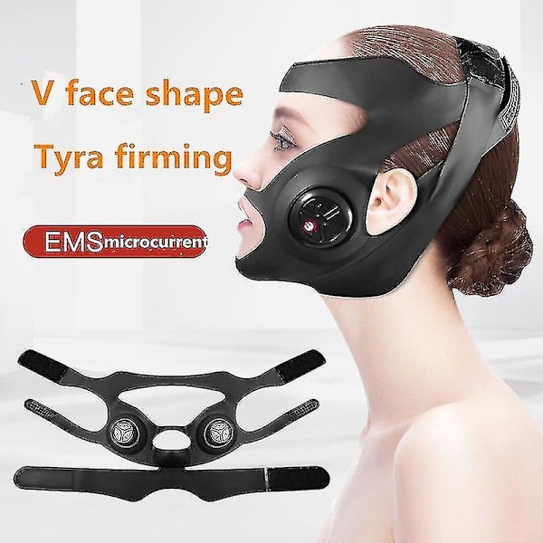 Elektrisk V-formad Tunn Ansiktsbantningsmask Kindmassageapparat Ansiktslyftmaskin V-linje Lyftbandage Terapi Enhet