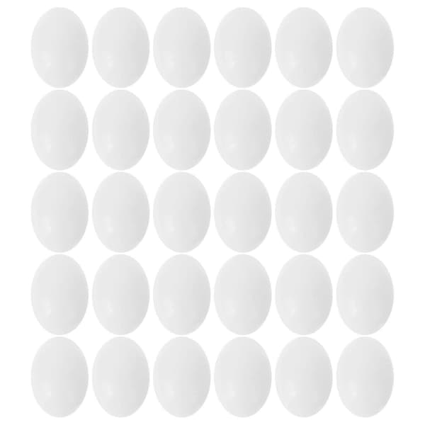30 stk. solide plastdueegg for å lure fugler til å slutte å legge egg