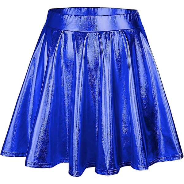 Metallic Kjolar Dam Skaterkjol Utsvängd Hög Midja Mini Ravekjol Halloweenkjolar S-2xl Style1 M