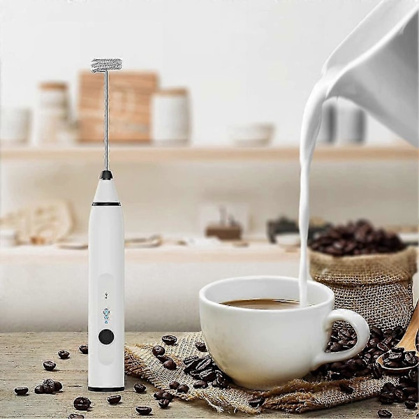 Handhållen Elektrisk Visp Äggvispare USB Uppladdningsbar Kaffeblandare Hushålls Mjölkshake Mixer Skummare