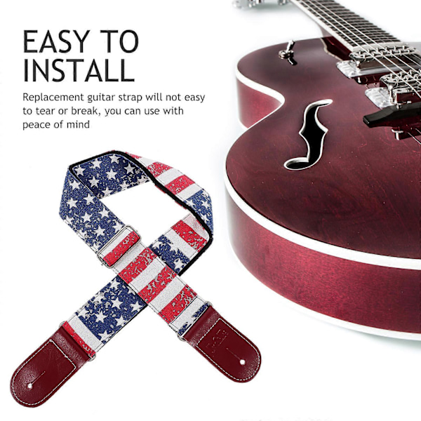 Gitarrband Basgitarr Axelrem Justerbar Gitarrslinga Dekorativt Gitarrband Ersättning