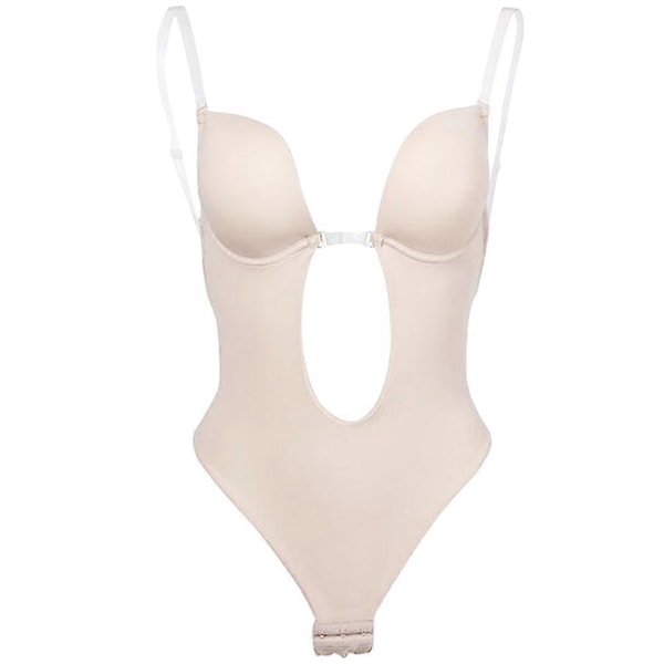 Ryggløs korsett for kvinner, usynlig shapewear, praktisk slankende shapewear-BH, hudfarge, størrelse XL