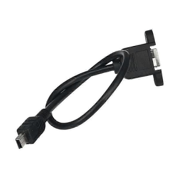 USB Typ B USB-B Hona med Panelmontering till Mini USB Hane Adapterkabel