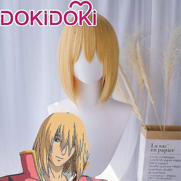 Snabb leverans Moive Det levande slottet Howl Cosplay Kostym Det levande slottet Wig blond L
