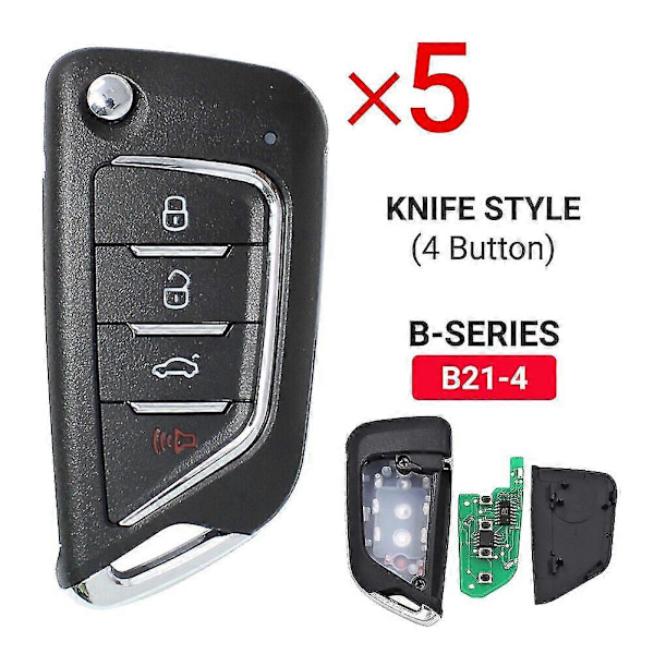5 stk./lot B21-4 Kd900 Kd900+ Urg200 Mini -x2 4-knaps fjernbetjening bilnøgle