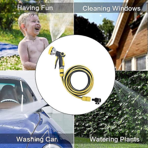 Vattenslangsmunstycke för ,tryck Biltvättslang med Spray Vattenrör Rör Vattenslang
