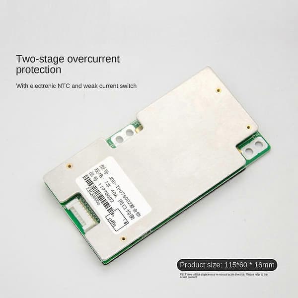 7s 24v Ternär Li-ion Batteriskyddskort Bms Samma Port Med Utjämning Pcb-skydd (50a)