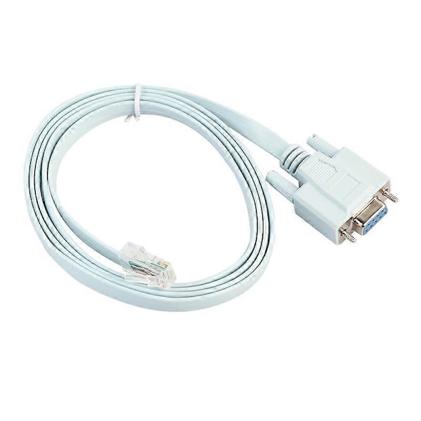1,5 m 9-pin DB9 Seriell RS232 til RJ45 Cat5 Ethernet Konsoll Rollover-kabel for Cisco