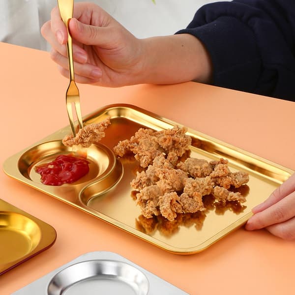 Matholder Anti-deformert Stabelbar Rustfritt Stål Solid Hindre Blandet Oppbevaringsbrett Husholdningsartikler