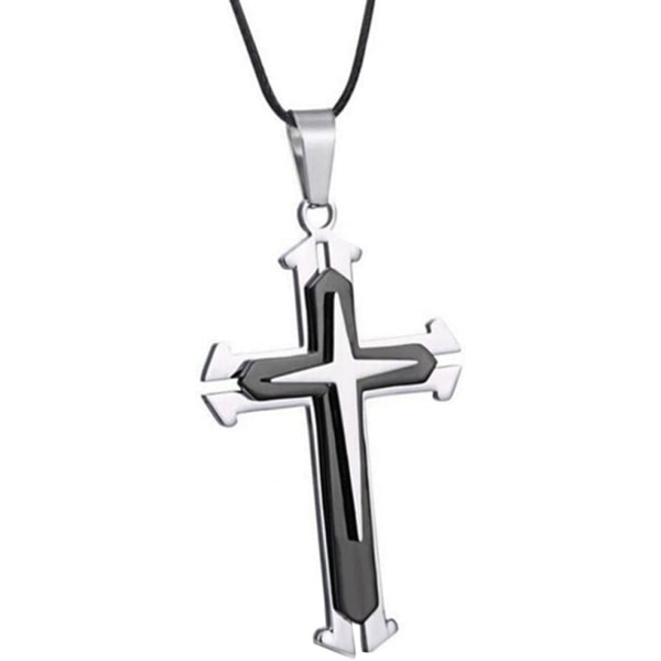 Korshänge Halsband Svart metall Cross Choker Halsband Smycken Presenter för män Choker Halsband The Necklace