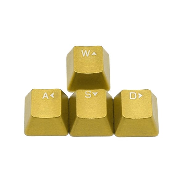 Wasd riktningstangenter Mekaniskt tangentbord Key Caps 4 Key Pbt Oem Profile Keycap Gold WASD