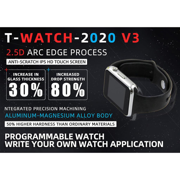 Lilygo T-watch-2020 Esp32 Chip 1.54in Touch Programmerbar utvecklingskort