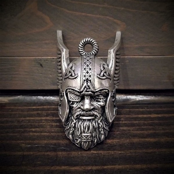 The Guardian of The Viking God of Odin, Good Luck Charm, Biker Gift, Rider en klocka för att skingra otur, Odin Viking God Bravo