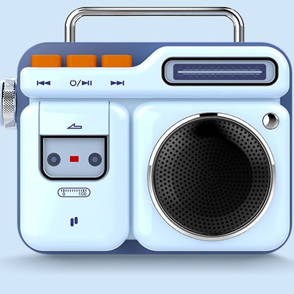 Mini Retro Style trådlös musikspelare Hifi liten högtalare med 500mah batteri Green
