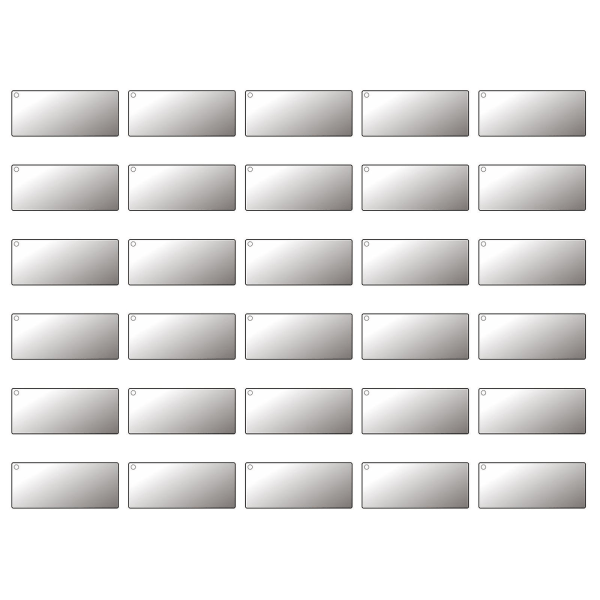 Akryl Nyckelring Blanks 30st Rund rektangel Klart bräda Tillbehör för handgjorda diy för nyckel Handgjorda kedja hänge 7cm rectangular