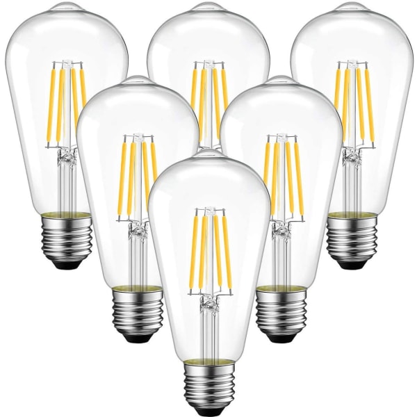 LED Vintage Edison-lampa klar glödtråd, ej dimbar 1