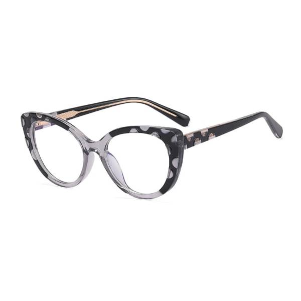 Blått ljusblockerande glasögon, retro rund glasögonbåge Anti Eyestrain Datorglasögon för kvinnor män c6