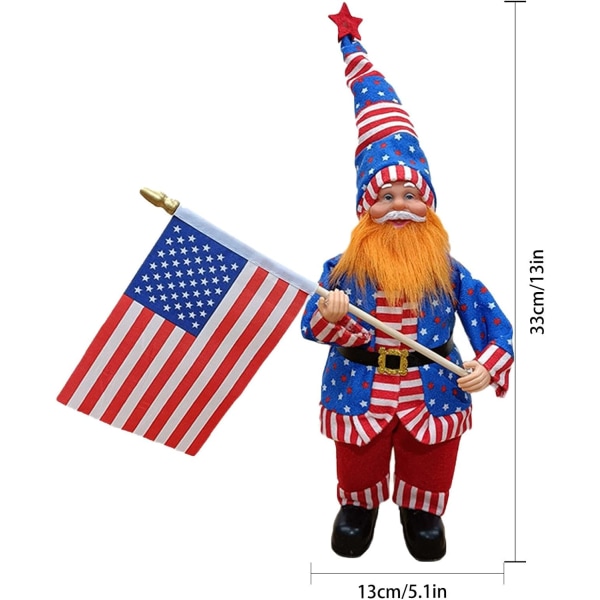 1st Independence Day Decoration Uncle Sam - 4th Of July Ornaments Uncle Sam Figurines - Doll Patriotic Decor For Home Ki