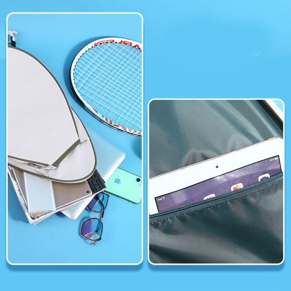 Tennisryggsäck Multifunktionell liten racket Tennisväska Vattentät Tennisryggsäcksställ för män och kvinnor black