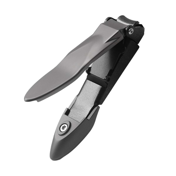 Nagelklippare för med fångare – knivskarp, självuppsamlande nagelklippare med ergonomisk spakhållare titanium plated gun gray S