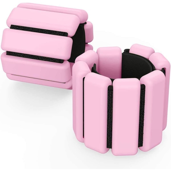 Justerbara handledsvikter Ankelvikter Set för träning Walking Yoga Fitness Armband pink