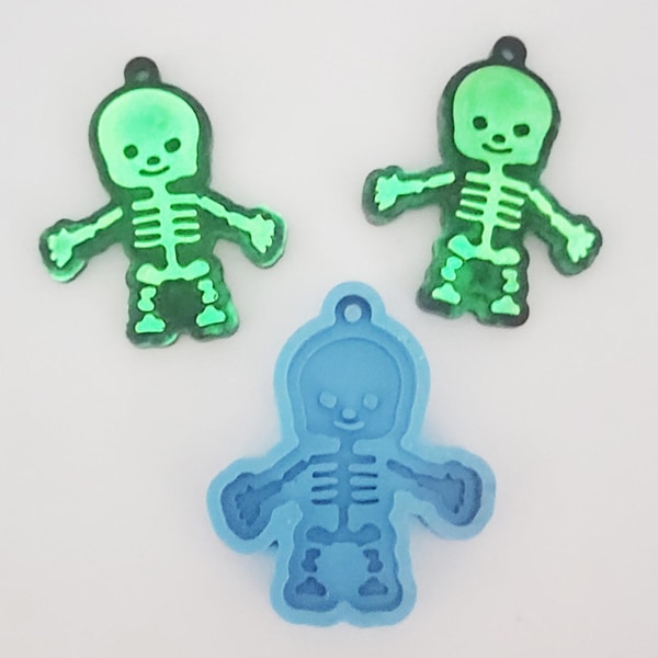 Creative Poison Doll Skeleton Ghost Baby Nyckelring Epoxy Resin Form Ryggsäck Väska Hänge Handgjord mould Gör själv hantverk Smycketillverkning Gjutverktyg