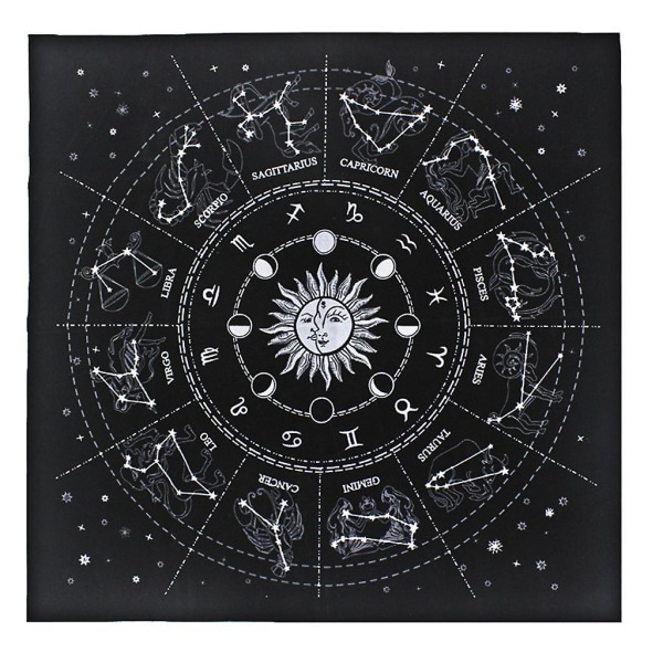49x49cm Altar Tarot Card Duk Duk 12 Constellation Pentacle Duk