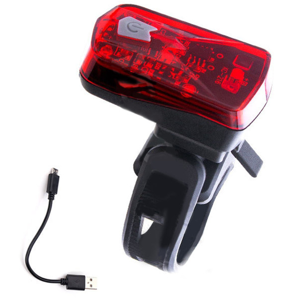 USB LED-cykelbakljus Varningsljus Cykeltillbehör för nattkörning med fast utrustning