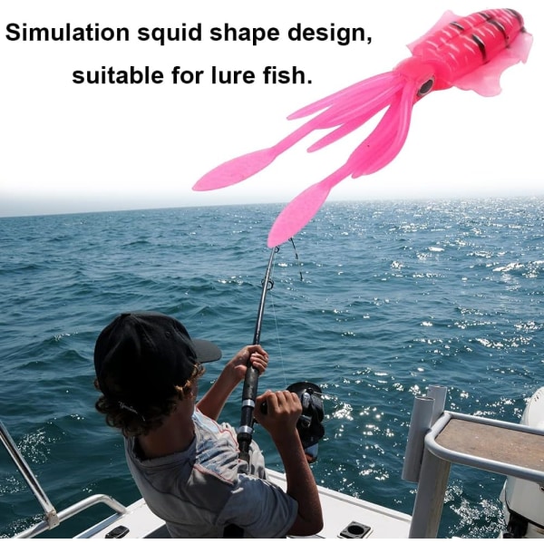Fiskedrag Simulering Bläckfisk Fiskbete Enkelkrokbete för utomhusfiske Havsabborre Gäddöring Abborre 10cm