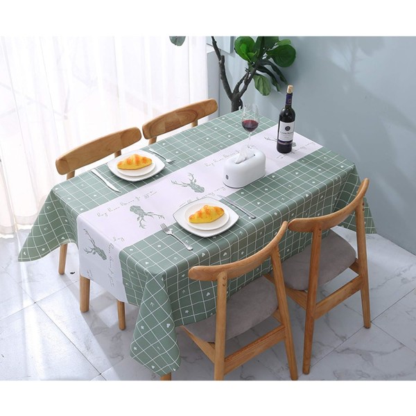 Bordsduk rektangel bordsduk Skrynkelfri, bordsdukar tvättbar cover för köksfest 137*180cm